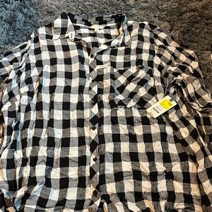 Black and white checkered flannel
